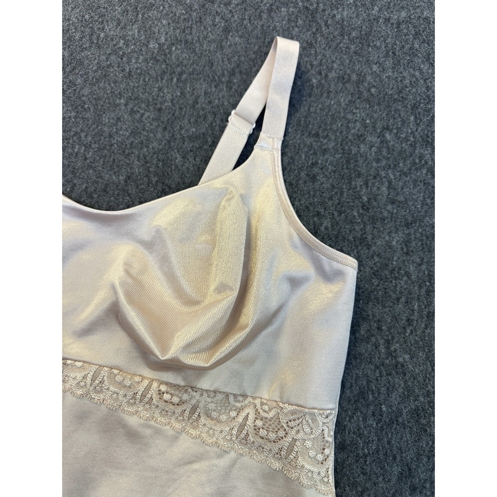 Ruby Ribbon Lace Cami Size 42 Tan Beige Support Shapewear 3024 Sculpting Cami - Picture 11 of 13
